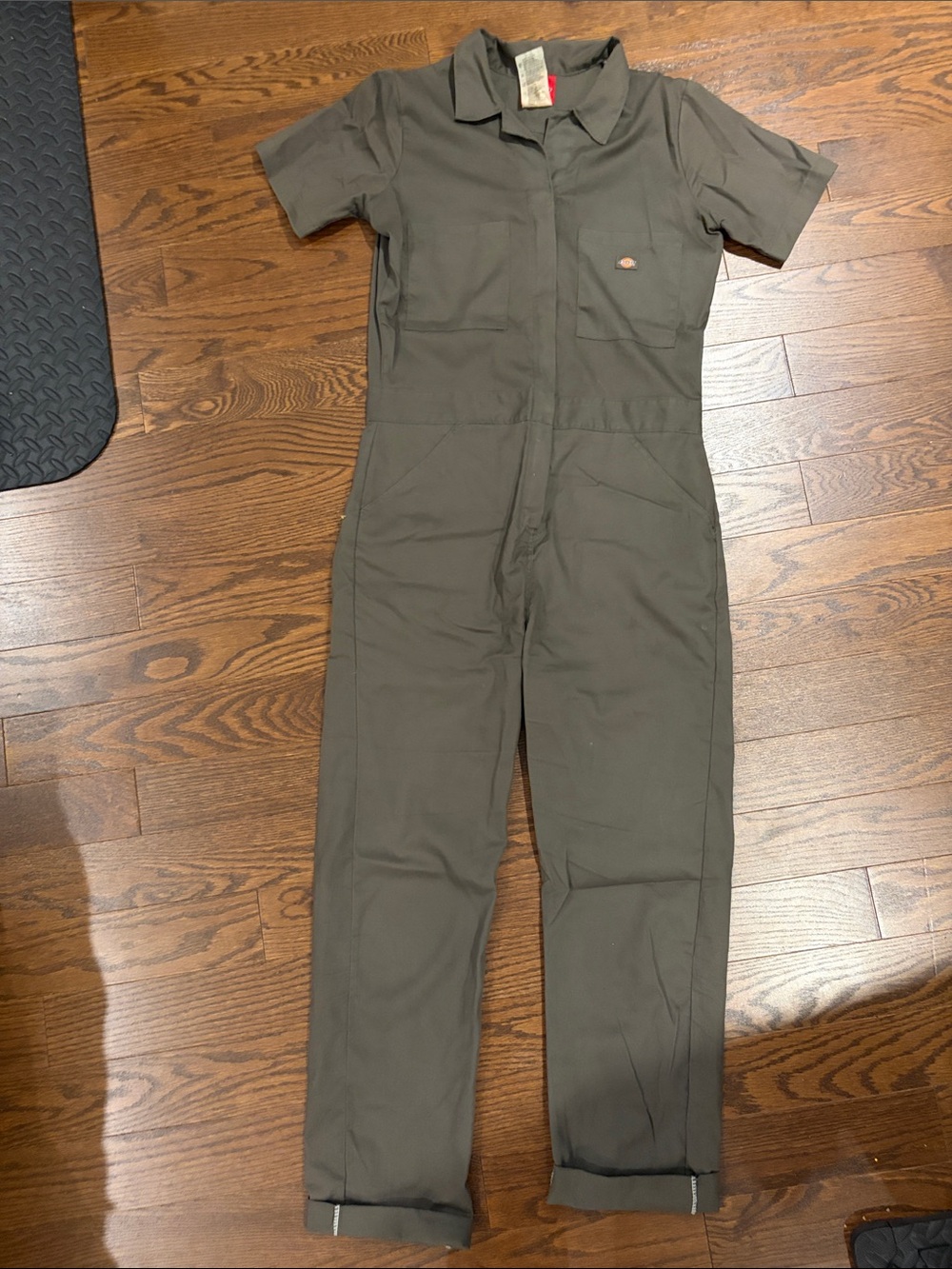 Dickies Olive Green Short-Sleeve Women's Coverall Jumpsuit